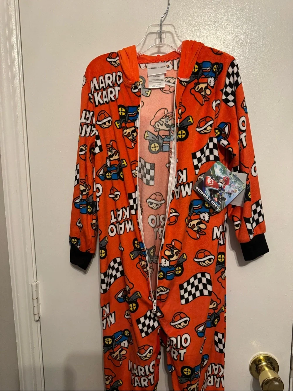 Super Mario Boys Hooded suit pajamas Size XS 4/5
